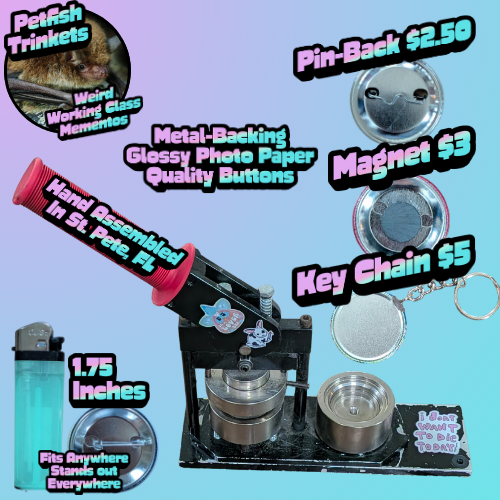 Blue Flower Sami 1.75in Buttons