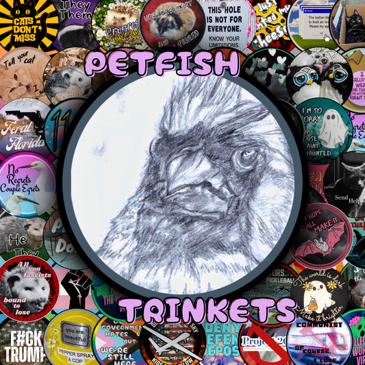 Cardinal Face Sketch 1.75in Buttons