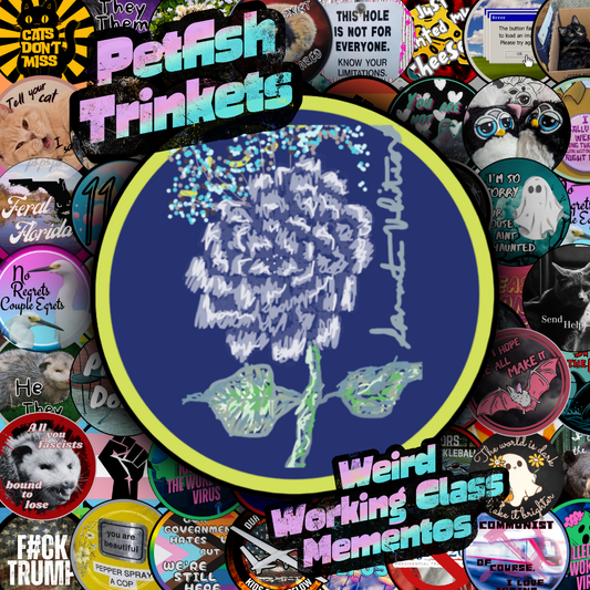 Blue Flower Sami 1.75in Buttons