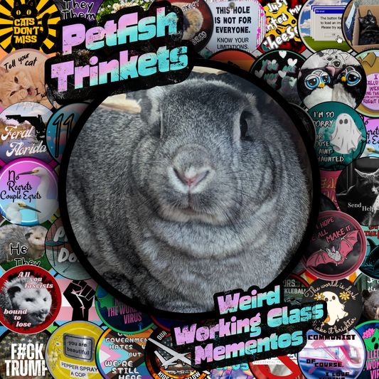 Grey Bunny 1.75" Buttons
