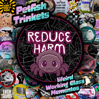 Reduce Harm Spider 1.75in Buttons