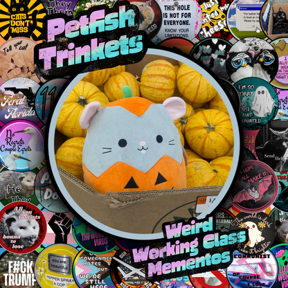 Mouse with Pumpkins 1.75in Buttons